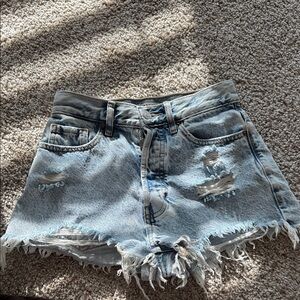 PacSun Light Blue Distressed Jean Shorts